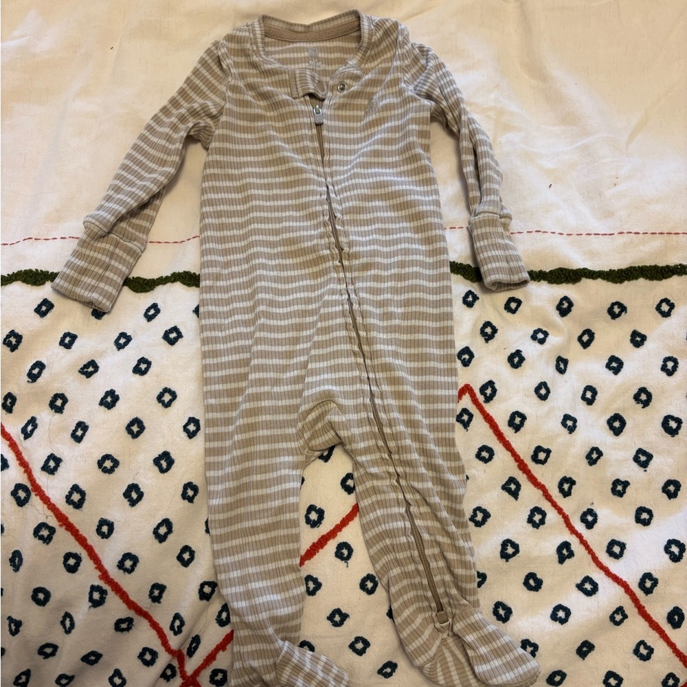 GAP Tan and White Footies One Piece